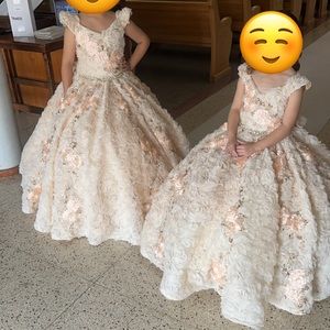 Custom made flower girl dresses size 5 & size 10